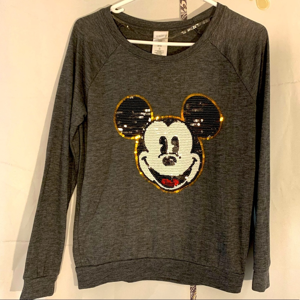 Disney Mickey Mouse Graphic Light Sweater Women Juniors Size S